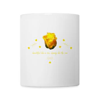 beautiful rose - Tasse - Weiß - Vorne