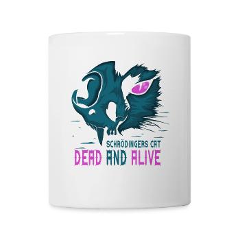 Schrödingers Katze Dead Or Alive Halloween Cat - Tasse - Weiß - Vorne