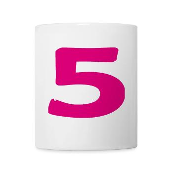 5. 5 JAHRE. 5-JÄHRIGES JUBILÄUM. 5-JÄHRIGES JUBILÄUM. 5. - Tasse - Weiß - Vorne