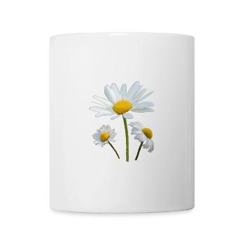 Margeriten weiße Blumen Margerite - Tasse - Weiß - Vorne