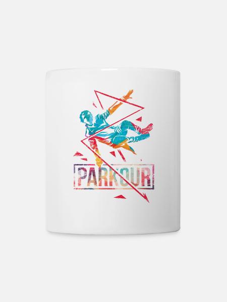 Waghalsiger Parkour Stadtläufer - Tasse - Weiß