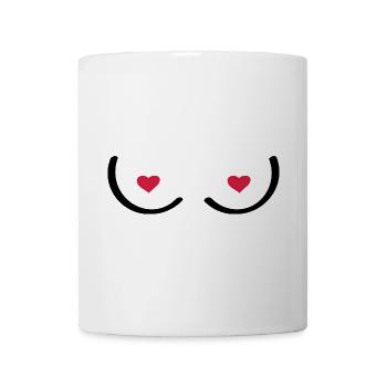 Sexy junge Frau. Erotische Brüste. - Tasse - Weiß - Vorne