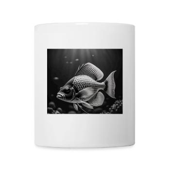 Detaillierte schwarz-weiße Koi - Tasse - Weiß - Vorne