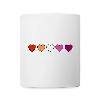 Cœurs lesbiennes, lesbiennes - Mug blanc - blanc - Devant