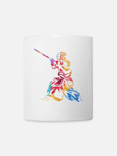 Furchtloser Kendo Schwertkämpfer - Tasse - Weiß