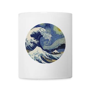 Tsunami der Sternennacht - Tasse - Weiß - Vorne
