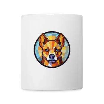 Lancashire Heeler Hunderasse buntes Aquarell - Tasse - Weiß - Vorne