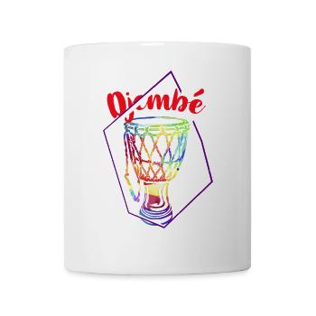 Feuriger Djembe Trommelrhythmus - Tasse - Weiß - Vorne