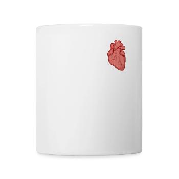Realistisches Herz - Tasse - Weiß - Vorne