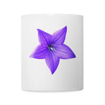 lila Blume - Tasse - Weiß - Vorne