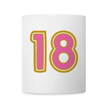 18. 18 YEARS OLD. 18th ANNIVERSARY - Mug - white - Front
