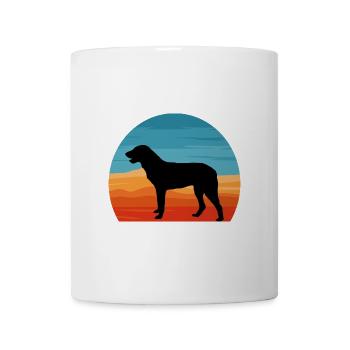 Cao De Castro Laboreiro Hund Silhouette Retro Sonne - Tasse - Weiß - Vorne