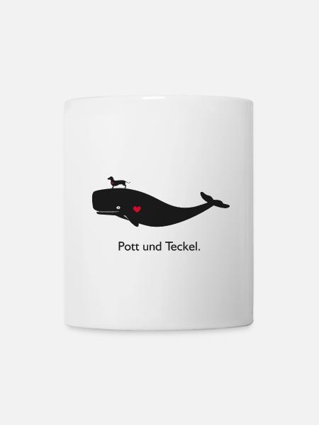 Pott und Teckel - Tasse - Weiß