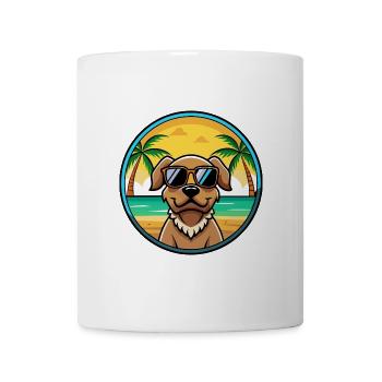 Pudelpointer Chien Race Dessin Animé Lunettes De Soleil Plage - Mug blanc - blanc - Devant