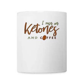 I Run On Ketones And Coffee Keto saying gift - Mug - white - Front