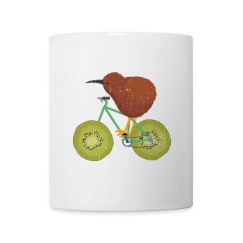 Wendiger Kiwifahrer Rennradstrecke - Tasse - Weiß - Vorne
