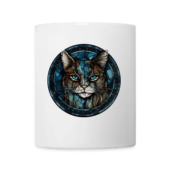 Ägäische Katzenrasse Aquarellglas - Tasse - Weiß - Vorne