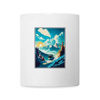Laax Schweiz Vintage Reiseposter Souvenir - Tasse - Weiß - Vorne
