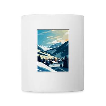 Saalbach Österreich Vintage Reiseposter Souvenir - Tasse - Weiß - Vorne