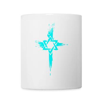 Messianische Juden Judenchristen Davidstern Kreuz - Tasse - Weiß - Vorne