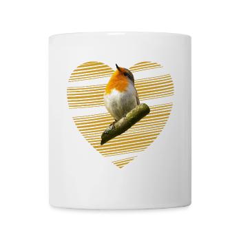 Rotkehlchen Singvogel süßer Vogel - Tasse - Weiß - Vorne