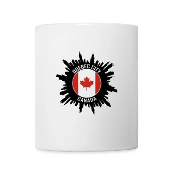 Quebec City Skyline Kanada Flagge Reisesouvenir - Tasse - Weiß - Vorne