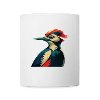 Specht Zeichentrickfigur Buntes Haustier Tier - Tasse - Weiß - Vorne