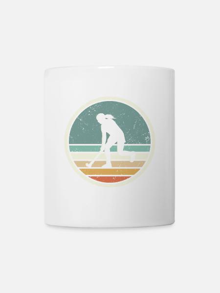 Feldhockey Spielerin Retro Frauen Hockey - Tasse - Weiß