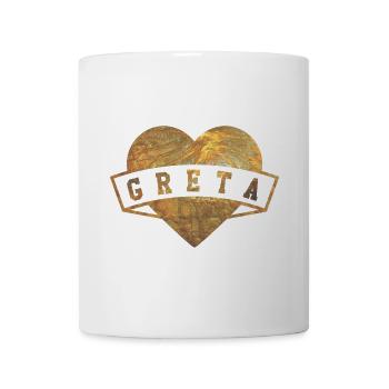 Greta Herzen Gold - Tasse - Weiß - Vorne