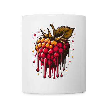 Zweifarbige tropfende Himbeere - Tasse - Weiß - Vorne