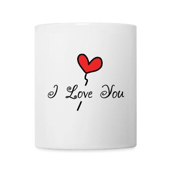 ICH LIEBE DICH. ICH LIEBE DICH. LIEBE. LIEBE. HEILIGER VALENTIN - Tasse - Weiß - Vorne