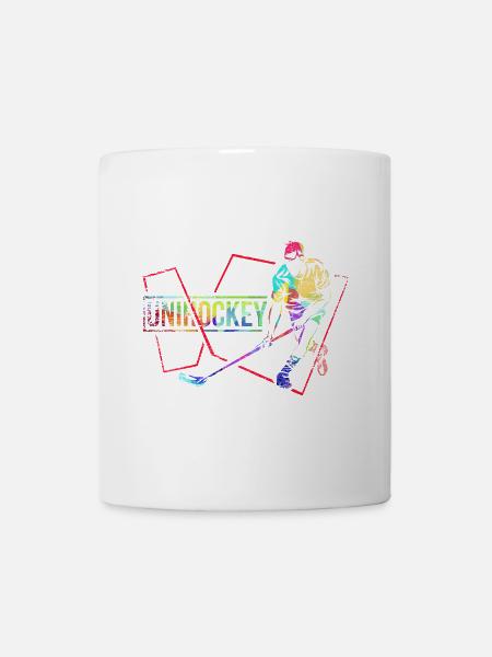 Reaktionsschneller Unihockey Torhüter - Tasse - Weiß