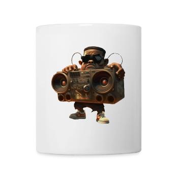 Hip-Hop mit Ghettoblaster - Tasse - Weiß - Vorne