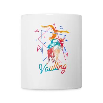 Schwungvolle Voltigiererin Turnierkür - Tasse - Weiß - Vorne