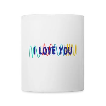 VALENTINSTAG. ICH LIEBE DICH. ICH LIEBE DICH. LIEBE. LIEBE - Tasse - Weiß - Vorne