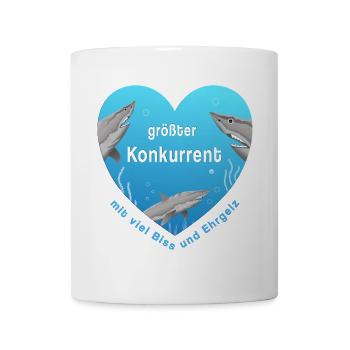 größter Konkurrent - Tasse - Weiß - Vorne