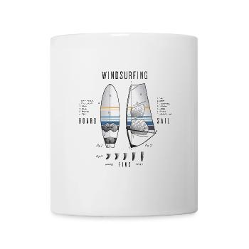 Windsurfausrüstung mit Flossen - Tasse - Weiß - Vorne