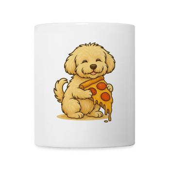 Maltipoo & Pizza – Lustiger Food-Hund - Tasse - Weiß - Vorne
