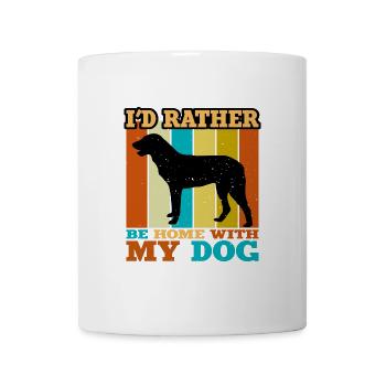 Cao De Castro Laboreiro Hund Silhouette Retro Sonne - Tasse - Weiß - Vorne