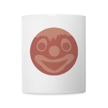 Gesichtswurst Shirt | Lustiges Wurst-Gesicht - Tasse - Weiß - Vorne