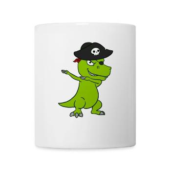 Pirat Dino Dinosaurier Piraten - Tasse - Weiß - Vorne