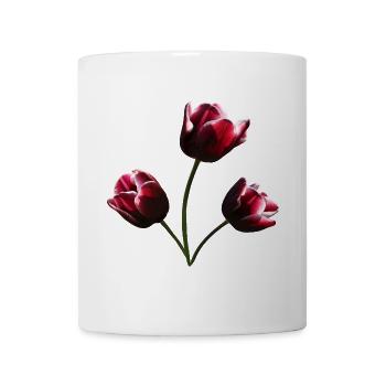 Tulpen weinrote Tulpe - Tasse - Weiß - Vorne