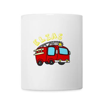 Feuerwehrauto - Tasse - Weiß - Vorne