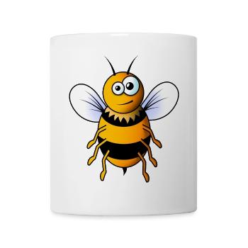 Comic Biene - Tasse - Weiß - Vorne