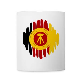 NVA Landstreitkräfte Kokarde gemalt - Tasse - Weiß - Vorne