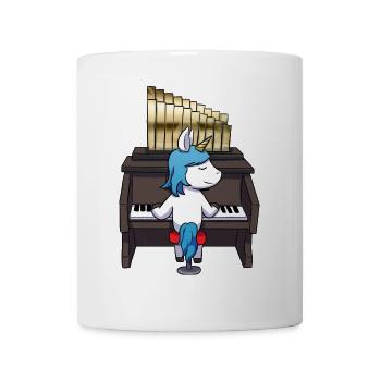 Einhorn Orgel - Tasse - Weiß - Vorne