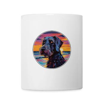 Riesenschnauzer Hunderasse Bunte Karikatur Waterco - Tasse - Weiß - Vorne