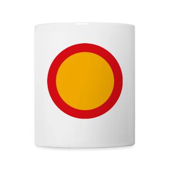 schild rund blanco - Tasse - Weiß - Vorne