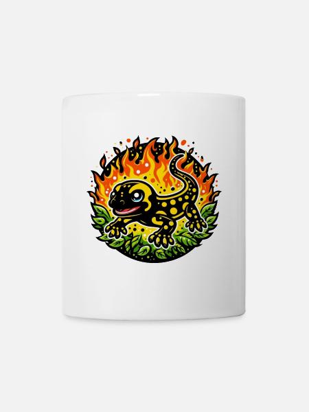 Feuersalamander - Tasse - Weiß