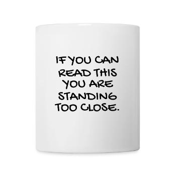 Mundschutz lustig Spruch - lustige Sprüche - Tasse - Weiß - Vorne